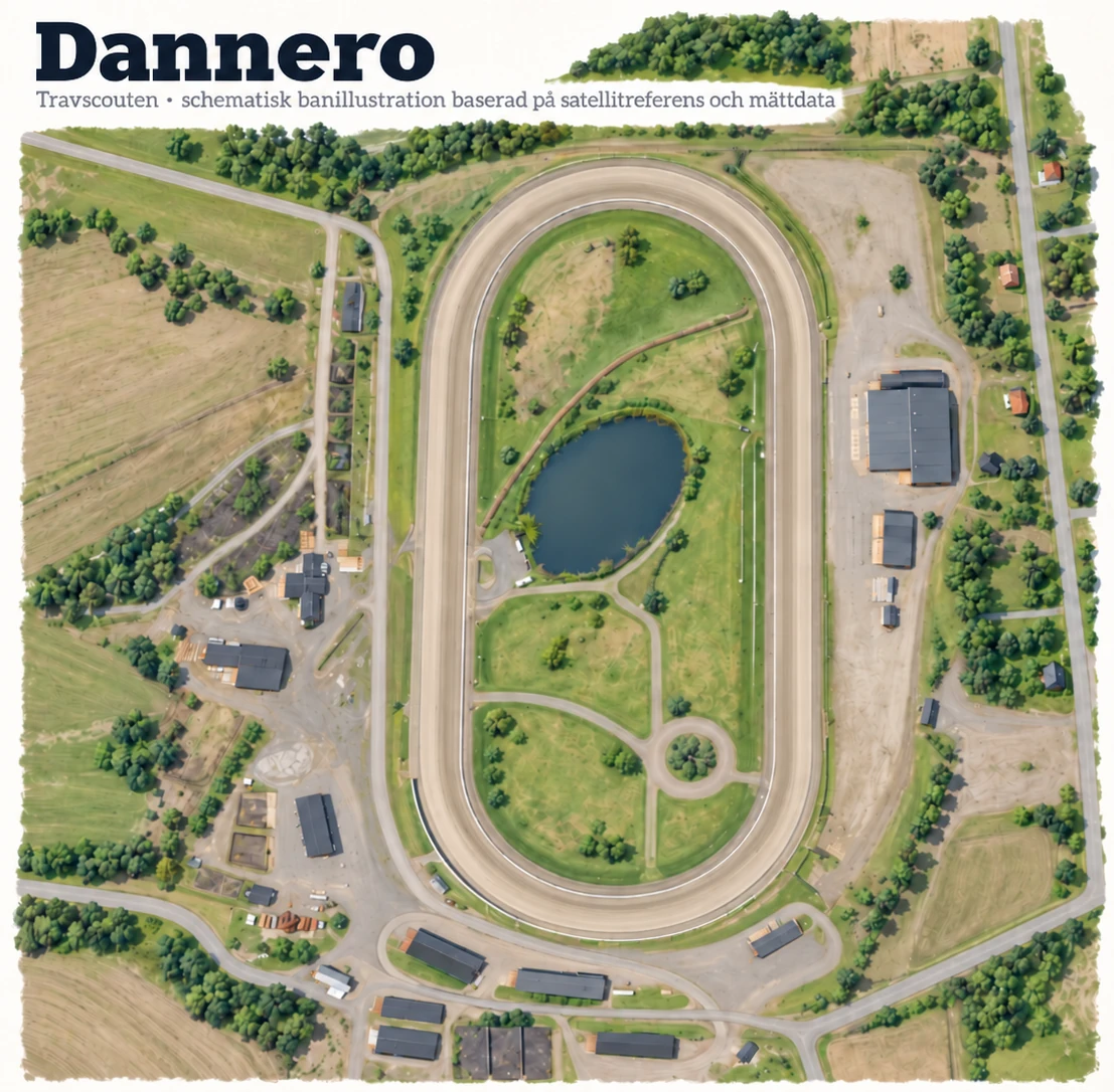 Konstnärlig banöversikt med miljödetaljer för Dannero